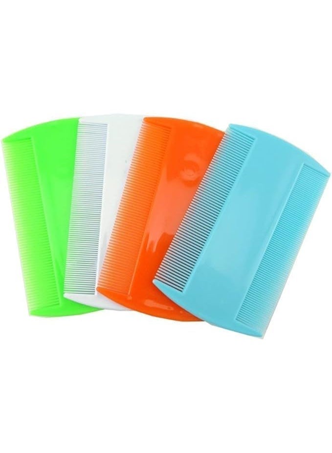 Plastic Lice Comb, Double Sided Lice Comb, Effective Removal of Lice and Nits Multi-Colour, Safe and Easy to Use for Kids and Adults, No Chemicals Needed (2 Pack) - Image 1